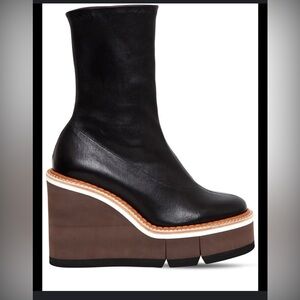 Robert Clergerie Britt Calfskin Black Leather Boots